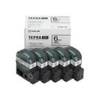 キングジム ST6K-5P テプラPRO テープカートリッジ 透明／黒文字 6mm 5本セット