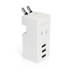  Elecom MOT-U05-2132WH USB ответвление USB женский ×3 AC×1 длина .. кабель нет адаптер не необходимо 2.1A белый 