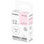 カシオ XR-12ASPK パステルアッシュテープ 12mm幅 ソフトピンク／グレー文字