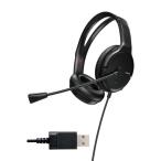  Elecom HS-HP07SUBK headset наушники одиночный один направленность Mike имеется проводной USB подключение стерео шум отмена кольцо обе уголок over head модель черный 