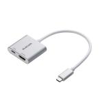 エレコム AD-CHDMIPD100SV USB Type-C HDMI 変換アダプタ PD100W充電ポート搭載 4K対応 iPhone等対応 シルバー