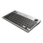 ナカバヤシ FKB-R252SL 無線トラックボールキーボード マウスボタン＋スクロールホイール搭載 日本語80キー Windows対応 シルバー