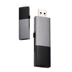 エレコム ESD-EWC2000GBK 外付けSSD 2TB USB3.2Gen2 読込最大1000MB/秒 USBメモリ型 スライド式 高速 耐衝撃 Type-C/USB-A 両対応 ブラック