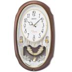 ショッピングセイコー セイコークロック AM260A アミューズ時計 正時16曲メロディ 時報モニター スイープセコンド 飾り振り子付電波クロック