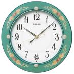 ショッピング花柄 セイコークロック KX220M スタンダード 電波掛時計 木枠(花柄) スイープセコンド おやすみ秒針