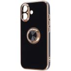 レイ・アウト iPhone17 ソフトケース 精密設計 フレームメッキ リング付き ／ ブ RT-P52TRE／BG