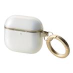  Elecom AVA-AP06UCMCR AirPods ( no. 4 поколение ) для мягкий чехол MagSafe зарядка соответствует прозрачный × Gold линия 