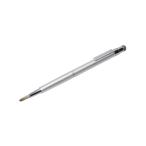 （まとめ）MCO なめらか筆タッチペン付き ファイバ-ヘッドタッチペン シルバー STP-11／SL〔×2セット〕