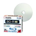 （まとめ）RiDATA 録画用BD-R 130分1-4倍速 ホワイトワイドプリンタブル 5mmスリムケース BD-R130PW 4X.10P SC C1パック(10枚) 〔×3セット〕