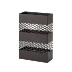 ショッピング傘立て 傘立て アンブレラスタンド 幅28×奥行12×高さ41cm ダークブラウン スチール デザイン 玄関 エントランス 入口 インテリア雑貨