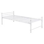  одиночный длинный bed белый примерно ширина 100× глубина 220× высота 69.5cm сборка товар только рама ( матрац продается отдельно )