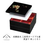 重箱 お重 二段 角 幸ふくろう オードブル重 日本製 国産 ギフト プレゼント