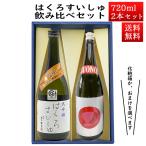 日本酒 日本酒セット 酒 飲み比べセット はくろすいしゅ 大吟醸 雪女神 × 純米大吟醸 BOUNO!ボーノ 720ml×2本セット 化粧箱入 山形 竹の露 お酒