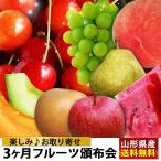 取り寄せ フルーツ 頒布会 選べる 3ヶ月 6月~1月 まるごと山形 山形 果実 旬 お楽しみ 見守 ...