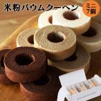 御年始 冬ギフト スイーツ 米粉バウムクーヘン ミニ7個セット グルテンフリー こおどり庵 プレーン ショコラ 玄米 山形 御祝 御礼 内祝