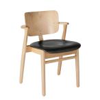 artek(アルテック)アームチェア DOMUS CHAIR(ドムスチェア) ナチュラル×革ブラック(受注品)