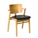 artek(アルテック)アームチェア DOMUS CHAIR(ドムスチェア) ハニー×革ブラック(受注品)