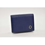 ブルガリ 三つ折り財布 ブルガリブルガリ マン レザー ネイビー ライトブルー 291623