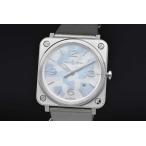 ベル＆ロス BR S スチール BR S-64 メンズ SS/レザー クォーツ 迷彩シェル文字盤【BELL&amp;ROSS】