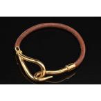  Hermes jumbo браслет кожа metal Gold Brown [ стандартный товар ]