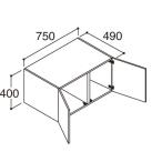 LIXIL / умывание туалетный столик EV (MV пришедший на смену товар ] верхний шкаф W750 EBU-755C