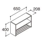 LIXIL / 洗面化粧台EV （MV後継品】ランドリーキャビネット オープンタイプ W650 KKO-652/W