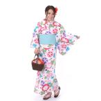 浴衣 3点セット レディース 山本彩 白地にあじさい