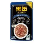 アイシア(AIXIA) 黒缶パウチ かつお節入りまぐろとかつお [キャットフード 猫用 ウェットフード 総合栄養食 ゼリータイプ グレインフリー] 70g 爆買