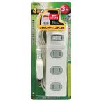 ELPA 集中スイッチ扉付4個口タップ3m WBS-T4030B(W) 爆買