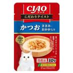 いなばペットフード CIAO(チャオ) こだわり テイスト かつお ささみ・おかか入り [キャットフード 猫用 パウチ ウェット ペースト 国産] 30g 爆買