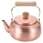 和平フレイズ 【ガス火専用】千歳 純銅 木柄丸型ケトル [2.4L] CS-019