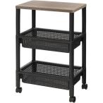  неподвижный научно-исследовательский институт дерево стиль Wagon [ кухня прачечная Wagon место хранения ] F49001 черный . покупка 