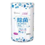 アイリスオーヤマ 除菌ができるウェットティッシュ ボトル アルコールタイプ 100枚 [ウイルス 細菌 手指 テーブル ドアノブ ] WTB-100A 爆買