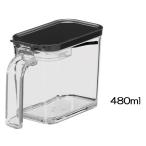 アスベル フォルマ MSポット 480ml [保存容器 調味料入れ 小容量 計量 砂糖 塩 小麦粉] A1107 ブラック 爆買