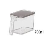 アスベル フォルマ MRポット 700ml [キッチン用品 保存 調味料入れ 塩 砂糖 計量スプーン] グレー 爆買