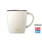 アスベル 真空断熱マグカップＴ330 330ml ホワイト [コップ ドリンク コーヒー お茶 保冷 保温 ステンレス フタ付き] A3233 爆買
