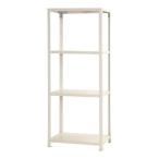 キタジマ スチールラック スマートラック 白 4段【北海道・沖縄・離島配送不可】【時間帯指定不可】【同梱不可】 NSTR-537 幅600mm 【C】【代引不可】 爆買