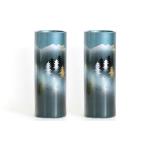  местного производства керамика # размер туловище ваза # вход сяку # гора туман # 2 шт. комплект # высота 30cm # домашний алтарь O-Bon ..... три ...