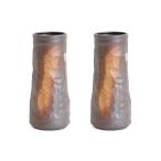  местного производства керамика ваза # оранжевый дуть 8 размер # 2 шт. комплект # радиоконтроллер um. камень использование # высота 24.5cm # домашний алтарь O-Bon ..... три ...