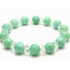 パワーストーン ブレスレット アマゾナイト 10mm 水晶 天然石 メンズ レディース