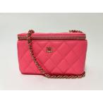  бесплатная доставка CHANEL Chanel vanity цепь сумка на плечо matelasse овчина розовый 32 номер шт. прекрасный товар 