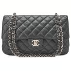 ショッピングCHANEL CHANEL シャネル マトラッセ ターンロック ダブルフラップ25 チェーンショルダーバッグ キャビアスキン 黒（シルバー金具