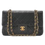 ショッピングCHANEL CHANEL シャネル   チェーンショルダーバッグ  マトラッセ  ダブルフラップ 25cm ラムスキン  黒 （ゴールド金具