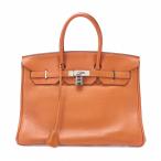 HERMES エルメス 　バーキン35 　ハンドバッグ 　トリヨン　オレンジ（シルバー金具）レディースバッグ ブランド
