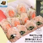 幻のブランド牛「甲州牛」を使用した特製ハンバーグ　甲州ブランド肉 贅沢食べ比べ ハンバーグ セット 甲州牛 4個 豚合挽 6個 計10個 小麦と甲州牛研究所 PANTOBURG 甲州牛 ブランド牛 銘柄肉 甲斐甘み豚 ブランド豚