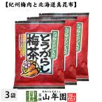 健康茶 とうがらし梅茶 2g×24本×3袋セット カプサイシン 唐辛子 こんぶ茶 昆布茶 うめ茶 送料無料