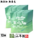茶ぼん石鹸 90g×10個セット 泡立てネット付き プチ 送料無料