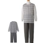 介護パジャマ長袖メンズ紳士用SML...