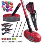 グランドゴルフクラブセット ハタチ グラウンドゴルフクラブ用品 ストレートドライブクラブ2 BH2857 右打者用 ボール ケース マーカー の4点セット
