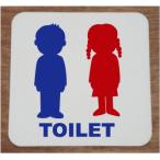 トイレマーク　トイレプレート　アクリル白色100mmx100mm